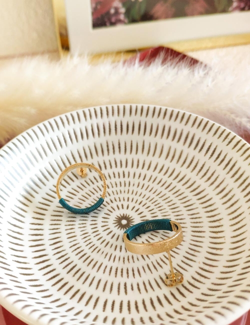 Boucles d'oreilles Mage turquoise