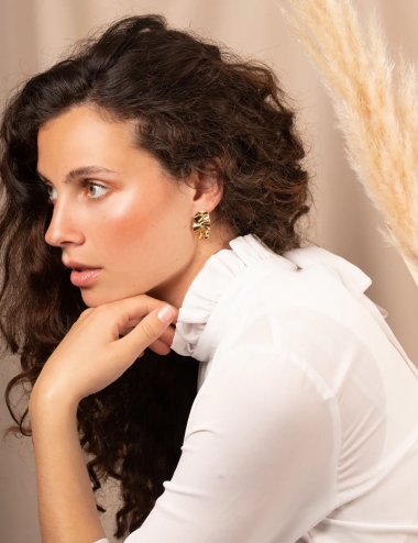 Boucles d'oreilles Plateau rosa