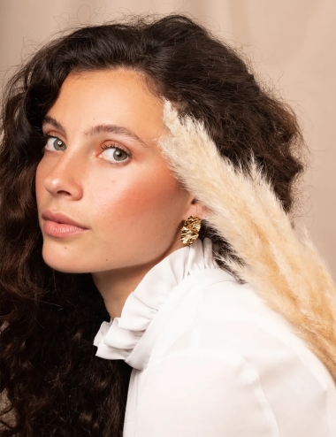 Boucles d'oreilles Plateau rosa