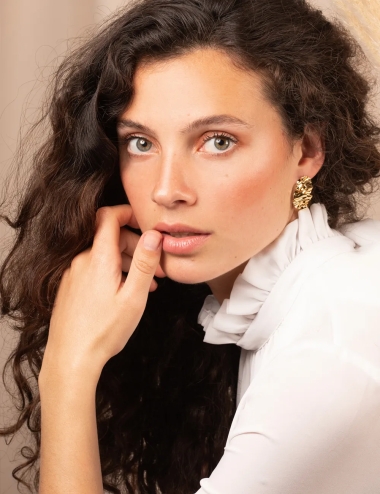 Boucles d'oreilles Plateau rosa
